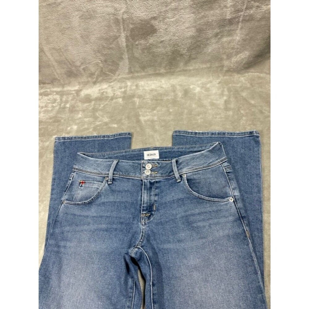 Hudson Collin Midrise Bootcut Crop Jeans Women Size 28 Light Wash